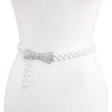 Elastic Pearl Fashion Belt