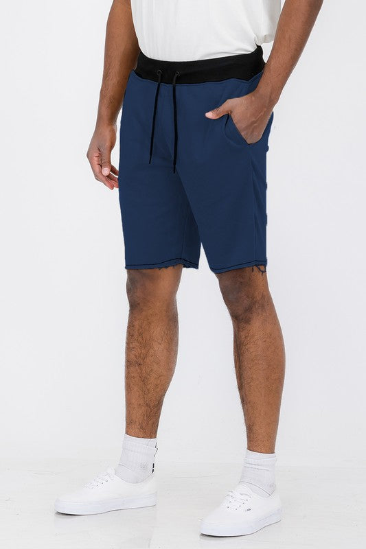 Weiv Raw Cut Sweat Shorts Mens Sweat Shorts   