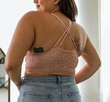 Crochet Daisy Longline Bralette Plus