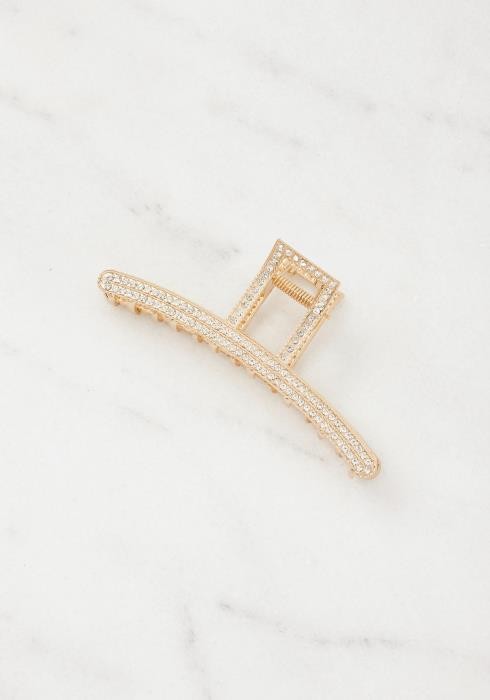 MINIMAL HAIR CLIP Rhinestone GOLD/GDCL Os 