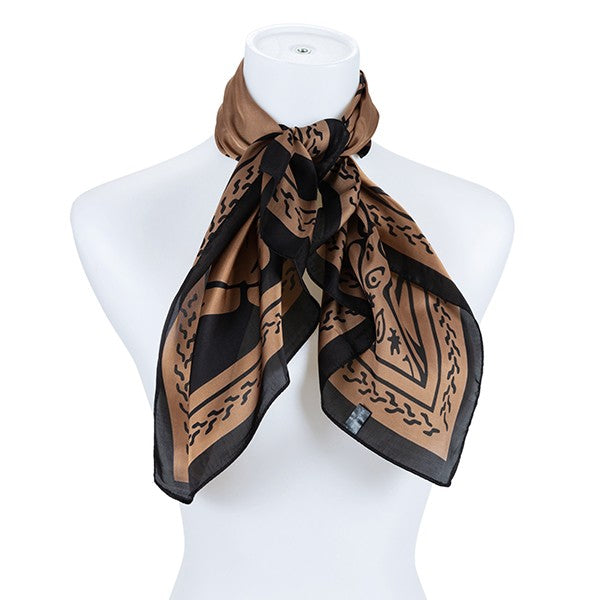 NEUTRAL TONE SILK SCARF Scarf TAN/TATA Os 