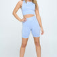 Mineral wash seamless biker shorts set Activewear Set   