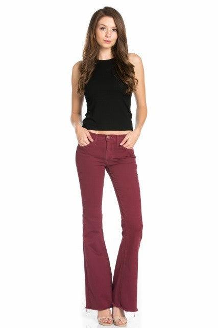 Mid-Rise Classic Five-Pocket Flare Jeans - Three Mad Hatters Mercantile 