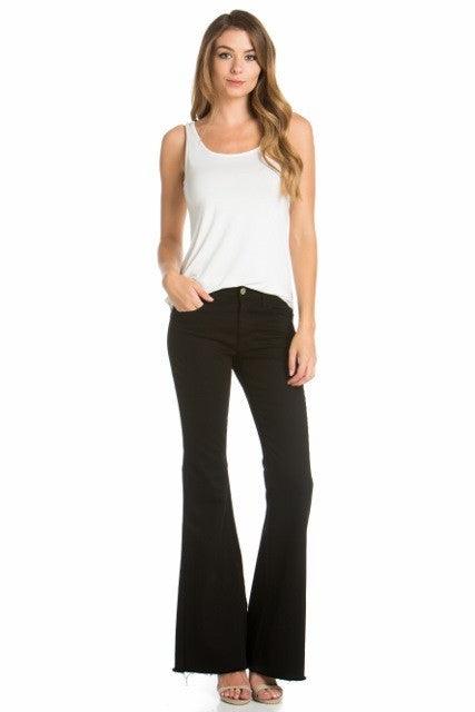 Mid-Rise Classic Five-Pocket Flare Jeans - Three Mad Hatters Mercantile 