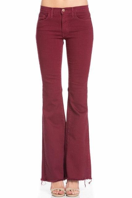 Mid-Rise Classic Five-Pocket Flare Jeans - Three Mad Hatters Mercantile 