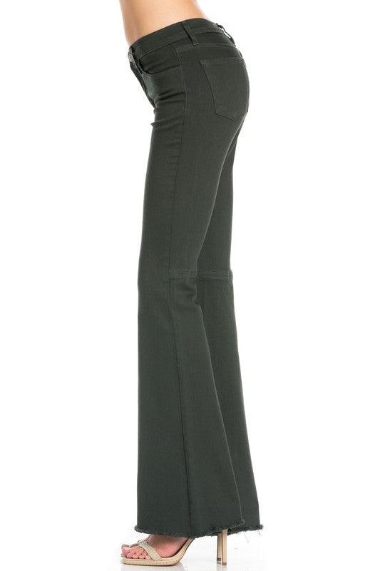 Mid-Rise Classic Five-Pocket Flare Jeans - Three Mad Hatters Mercantile 