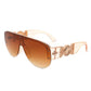 Half Frame Retro Oversize Aviator Sunglasses Oversize Sunglasses   