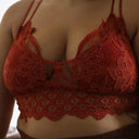 Curvy- Padded Crochet Lace Longline Bralette