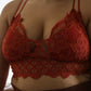 Curvy- Padded Crochet Lace Longline Bralette Womens Bralette   