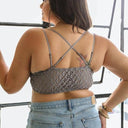 Curvy- Padded Crochet Lace Longline Bralette