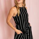 Summer Stripe Blouson Romper w/ Pocket