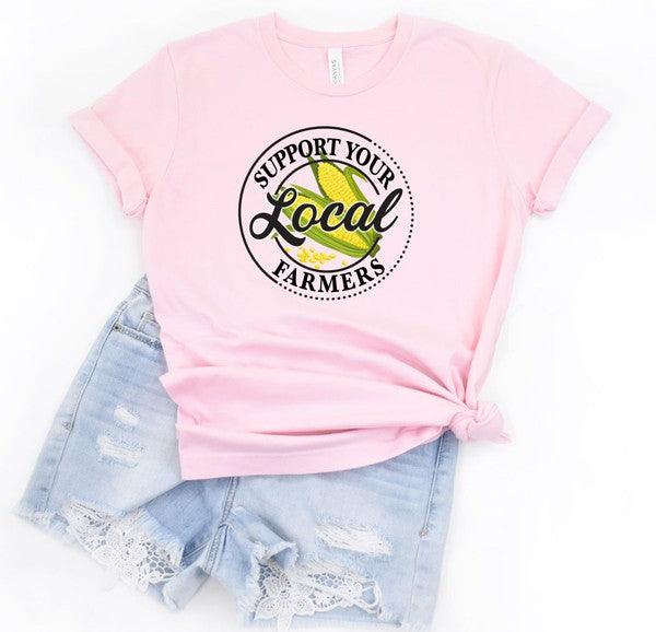 Corn - Support Local Famers Graphic Tee - Three Mad Hatters Mercantile 