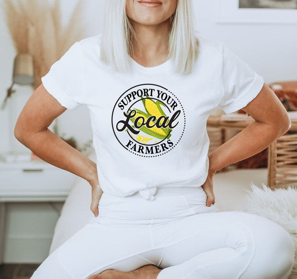 Corn - Support Local Famers Graphic Tee Womens Graphic T-shirt   