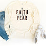 Faith Over Fear Leopard Long Sleeve Tee