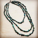 Genuine Triple-Strand Natural Turquoise Necklace