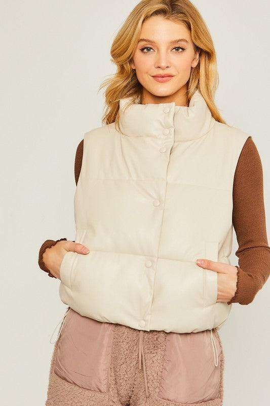 PU Padded Vest - Three Mad Hatters Mercantile 