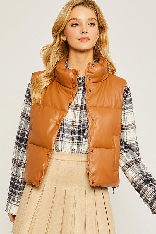 PU Padded Vest - Three Mad Hatters Mercantile 