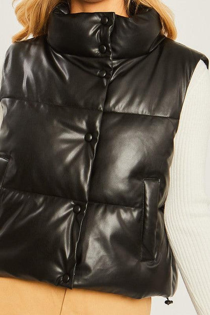 PU Padded Vest - Three Mad Hatters Mercantile 