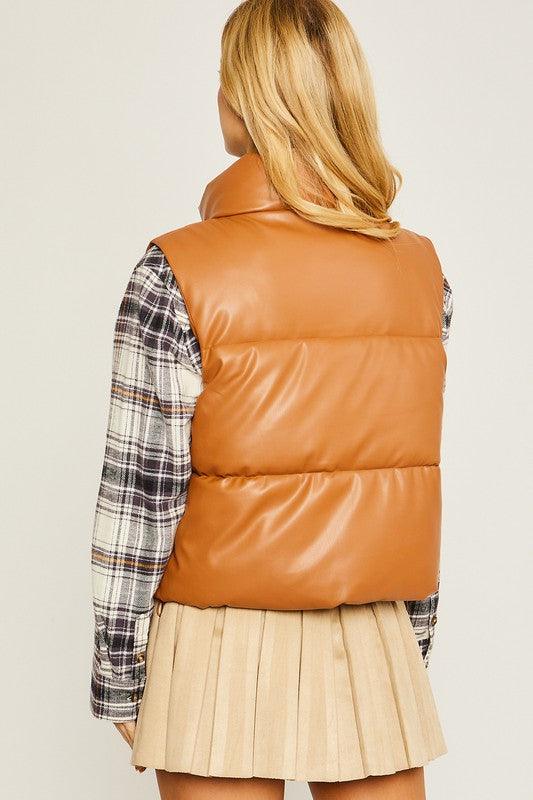 PU Padded Vest - Three Mad Hatters Mercantile 
