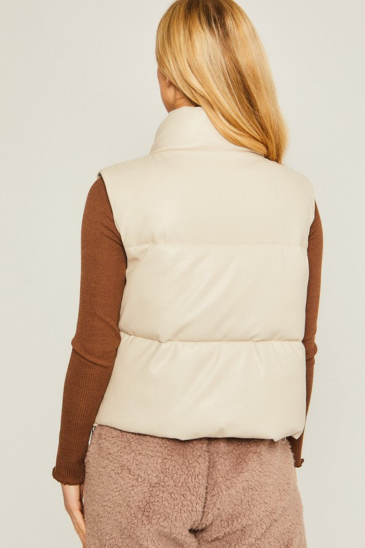 PU Padded Vest Vest   