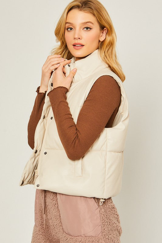 PU Padded Vest Vest   