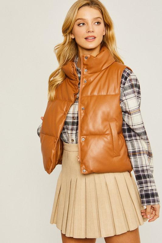 PU Padded Vest - Three Mad Hatters Mercantile 