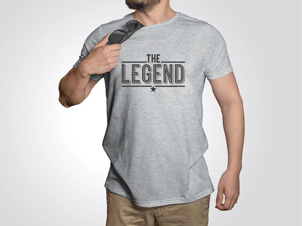 The Legend Dad Softstyle Tee  Oxford Grey 2X 