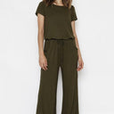 Short Sleeve Jumpsuit W/Pocket