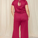 Short Sleeve Jumpsuit W/Pocket