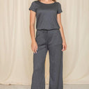 Short Sleeve Jumpsuit W/Pocket