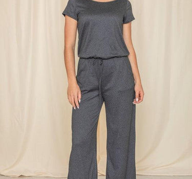 Short Sleeve Jumpsuit W/Pocket