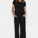 Short Sleeve Jumpsuit W/Pocket