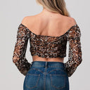 Leopard Mesh Crop Top