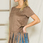 Micro Suede Fringe Top Micro Suede Top   