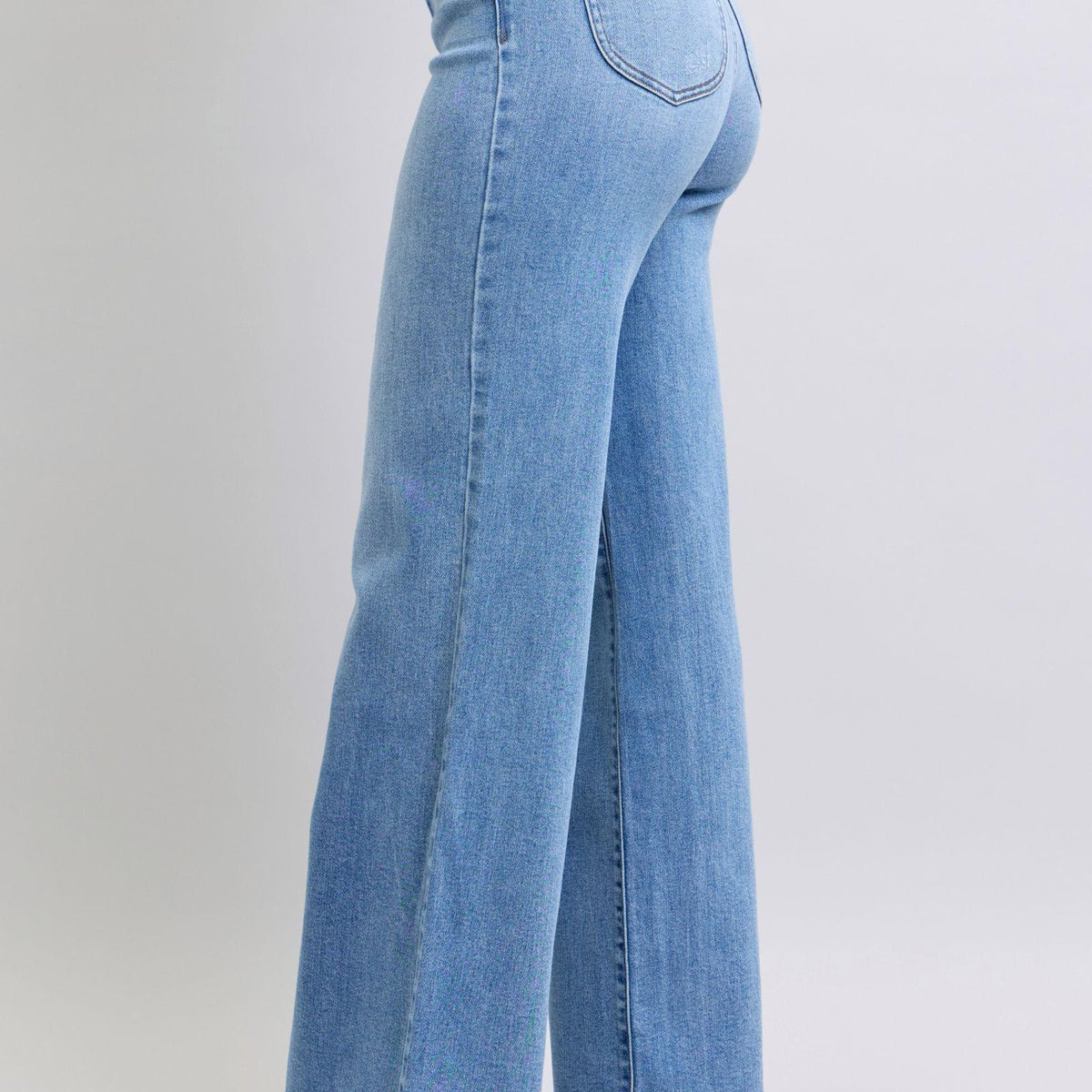 Judy Blue Wide Leg Jeans with Pockets - Three Mad Hatters Mercantile 