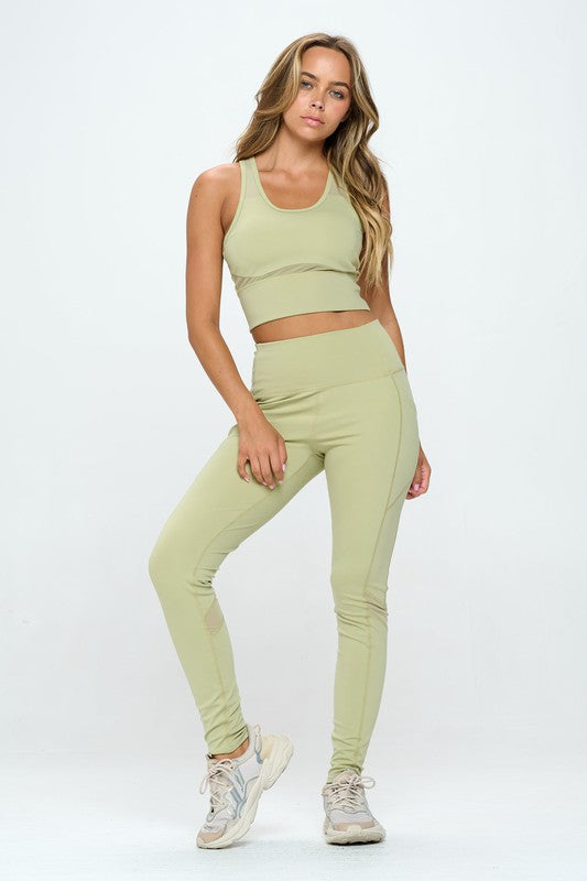 Women's Two Piece Activewear Set Cut Out Detail Activewear Set   