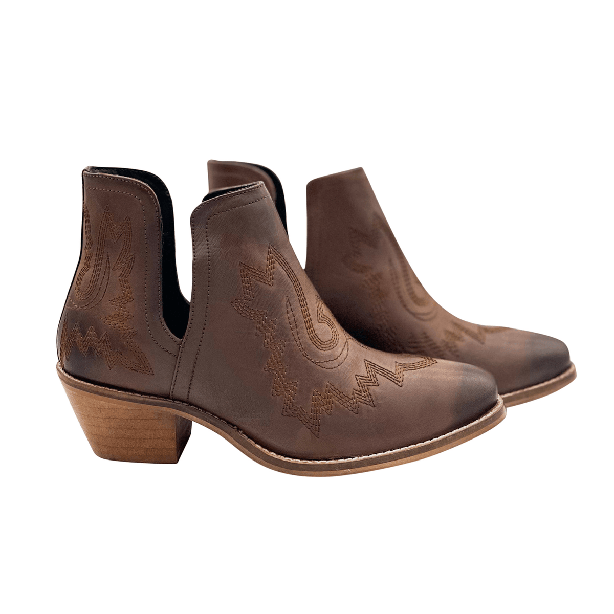 Kickin' Booties in Brown - Three Mad Hatters Mercantile 