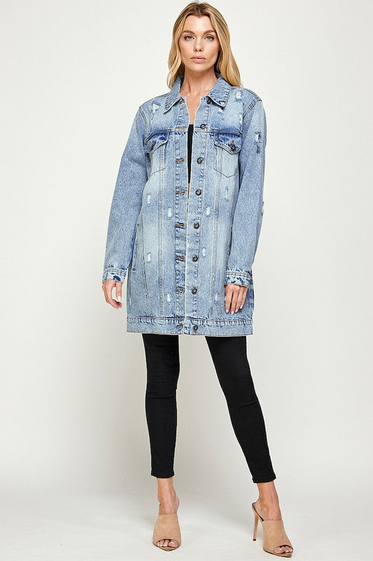 The Original Blue Age Long Denim Jacket Denim Jacket