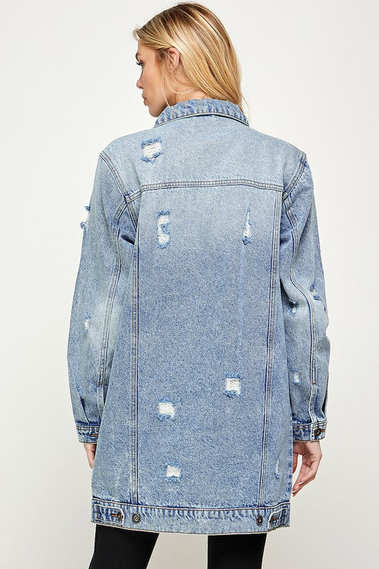 The Original Blue Age Long Denim Jacket Denim Jacket