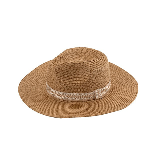 BOHEMIAN STRAW HAT Straw Hat TAN/TATA Os 