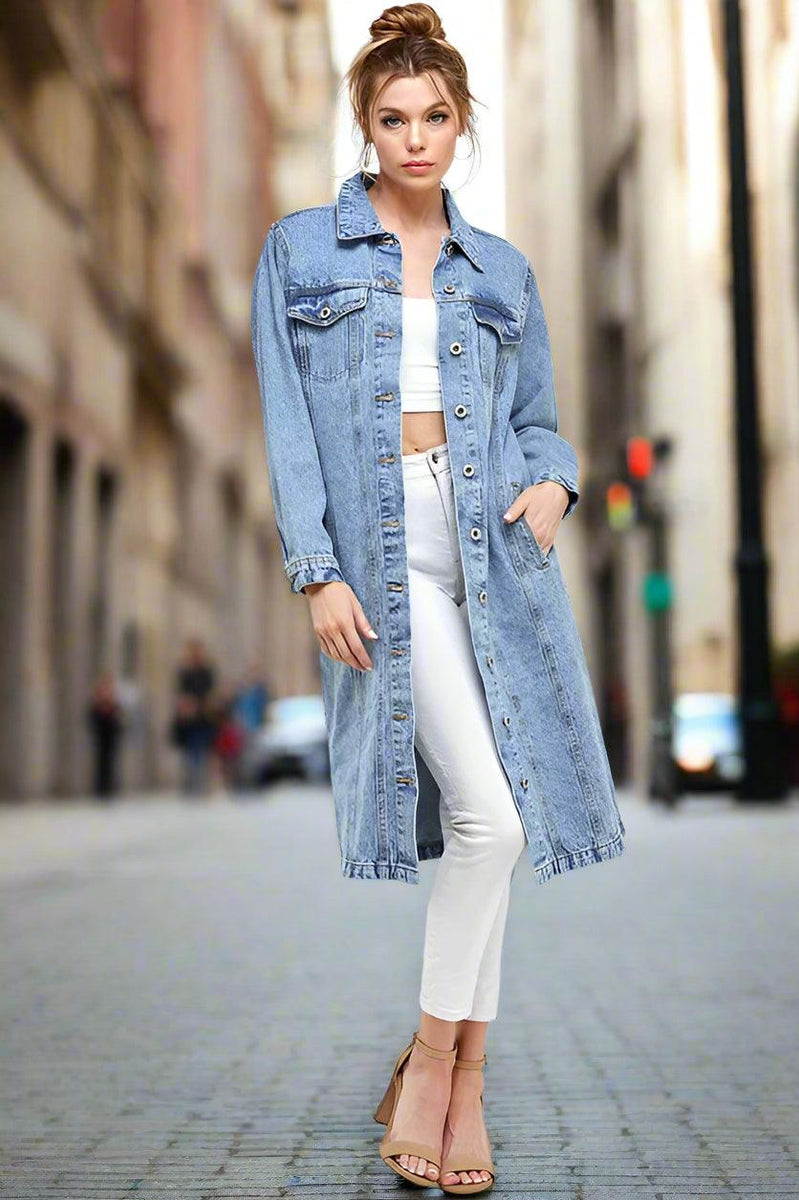 The Original Blue Age Non-Stretch Three-Quarter Denim Jacket - Three Mad Hatters Mercantile 
