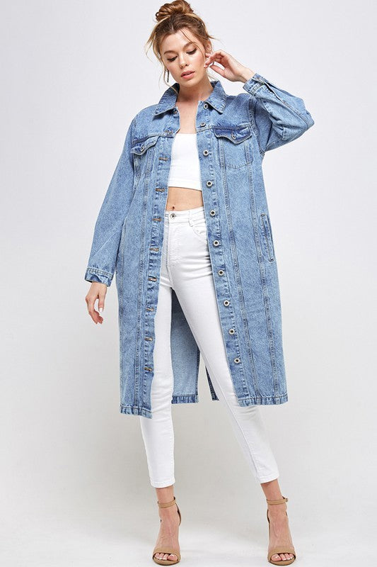 NON-STRETCH THIRD QUARTER DENIM JACKET Denim Jacket Light Blue S 