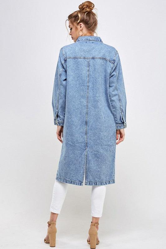 The Original Blue Age Non-Stretch Three-Quarter Denim Jacket - Three Mad Hatters Mercantile 