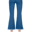 Mid-Rise Crop Flare Leg Denim Ankle Jeans pants