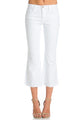 Mid-Rise Crop Flare Leg Denim Ankle Jeans pants Flare Leg Jeans White 24 