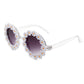 Round Daisy Flower Shape Circle Floral Sunglasses Sunglasses   