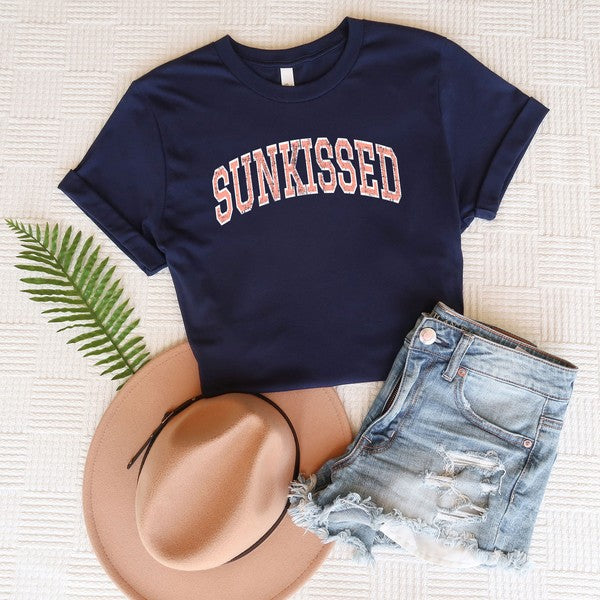 Distressed Sunkissed Short Sleeve Graphic Tee graphic t-shirt True Navy XS 