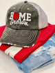 Cursive Font Home Grown Ohio Trucker Hat Cap Grey Mesh Trucker OS 