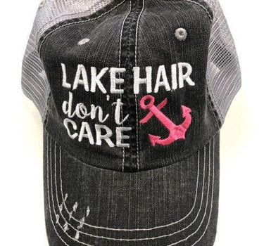 Lake Hair Don't Care Anchor Trucker Hat