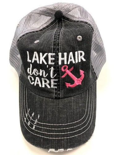 Lake Hair Don't Care Anchor Trucker Hat